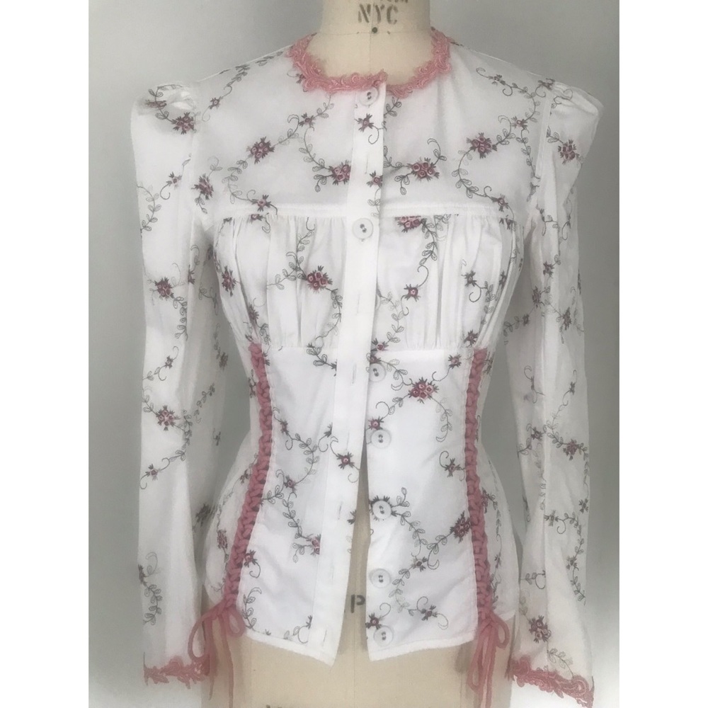 Betsy Johnson Floral Embroidered Jacket